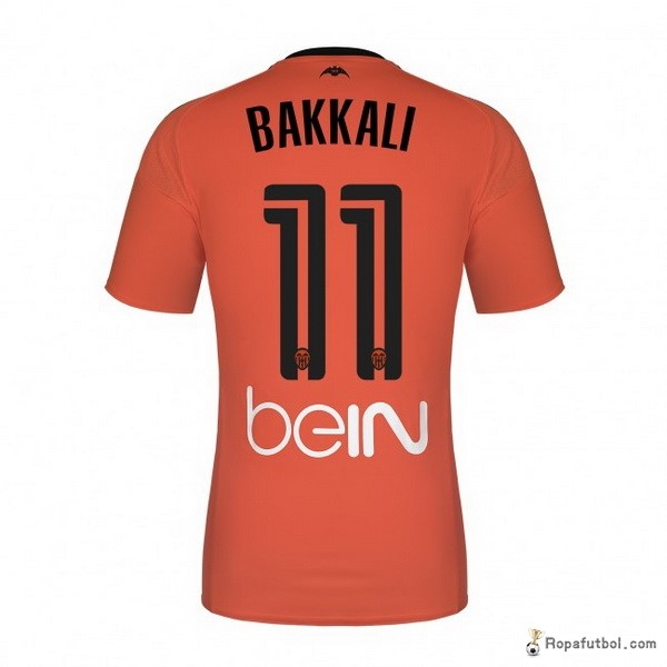 Camiseta Valencia Replica Tercera Ropa Bakkali 2016/17 Naranja